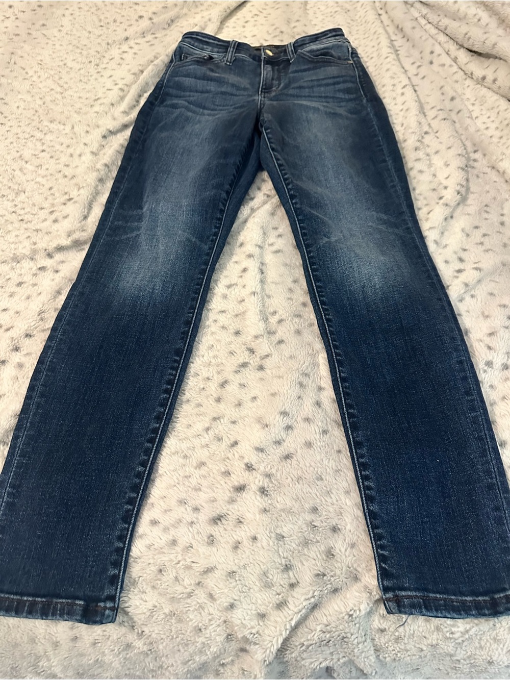 Judy Blue Washed Dark Blue Straight Leg Jeans